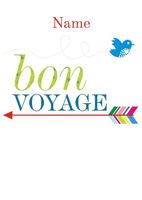 arrow personalised bon voyage card