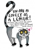 As Lovely As A Lemur Funny Valentines Card WB1117
