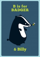 B is for Badger Personalised Card