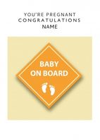 Baby on board Personalised Congratulations Card