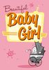 beautiful girl new baby card