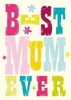 Best Mum Letterpress Birthday Card for Mum