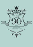 Blue Special Day 90th Birthday Card