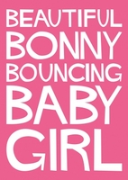Bouncing Girl New baby Card