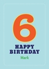 Boys 6th Sixth Birthday Card