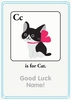 Cat Alphabet Card AZ1003