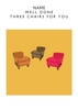 chairs Well Done personalised well done card