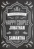 Chalkboard Personalised Wedding Card