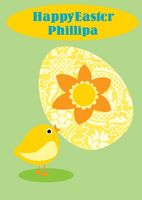 Chirpy Egg Personalised Easter Card