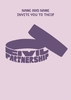Civil Partnership Personalised Invitation Card