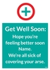 Covering Your Arse Personalised Get Well Card