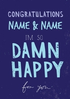 Damn Happy Personalised Congratulations Card