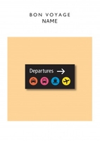 Departures Personalised Leaving Card