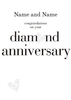 diamond heart personalised anniversary card