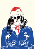 Dog Jumper Unusual Christmas Card CH1086