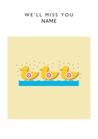 Ducky Personalised Leaving Card