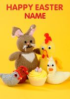 easter animals knit and purl card