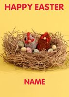 easter chickens knit and purl card