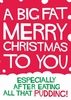 Eating Pudding Funny Christmas Card DM2136