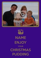Enjoy Your Christmas Pudding Photo Upload Christmas Card