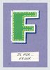 F Alphabet card