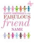 fabulous friend personalised birthday card