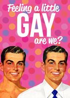 Feeling a Little Gay Funny Card