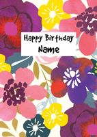 Floral Birthday Card BO1030