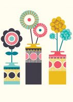 Floral Vase Birthday Card BO1044
