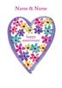flower heart personalised anniversary card