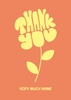 flower thanks personalised thank you card