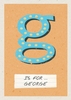 G Alphabet card