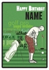 Golf Personalised Birthday Card
