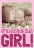 Gorgeous Girl Photo New Baby Card