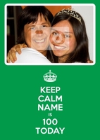 Green 100th One Hundredth Birthday Photo Card