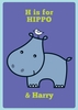 H is for Hippo Personalised Card
