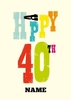 Happy 40th Personalised Birthday Card