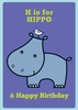 Happy Birthday Hippo Personalised Children