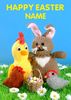 happy easter animals knit and purl card
