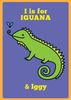 I is for Iguana Personalised Card