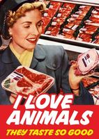 I Love Animals Funny Card