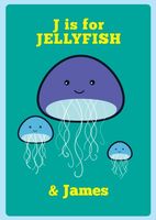 J is for Jellyfish Personalised Card