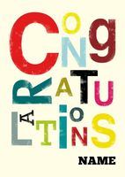 Jumbled Letters Personalised Congratulations Card