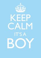 Keep Calm Boy New Baby Card