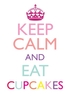 Keep Calm cupcakes Birthday Card