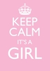 Keep Calm Girl New Baby Card
