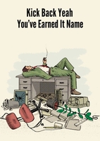 Kick Back Yeah Funny Personalised Card