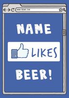 Likes Beer Personalised Card