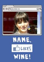 Likes Wine Funny Photo Card