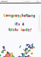 Little Lady New Baby Card